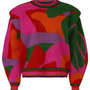 FARM Rio Abstract Scarf Sweater